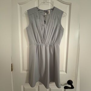 Xhilaration Light Gray Pleated Midi Dress